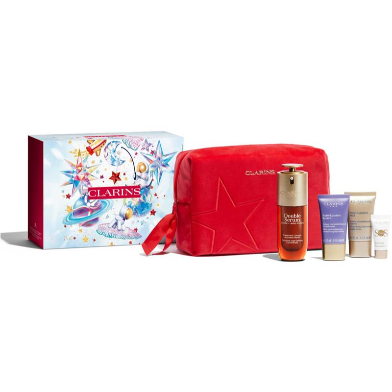 Clarins Double Serum & Nutri-Lumière Collection подаръчен комплект за зряла кожа Luminosity на ниска цена