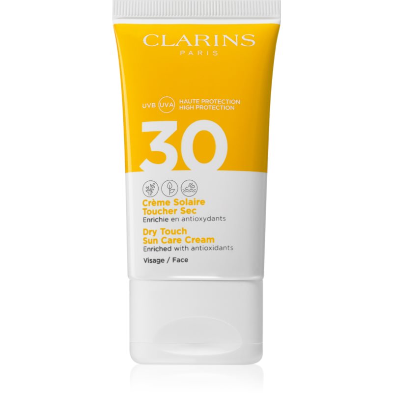 Clarins Dry Touch Sun Care Cream слънцезащитен крем за лице SPF 30 50 мл.