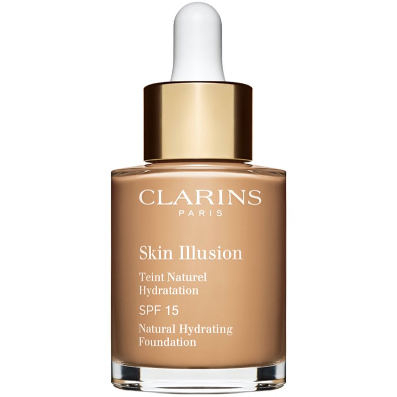 Clarins Skin Illusion Natural Hydrating Foundation озаряващ хидратиращ фон дьо тен SPF 15 цвят 110N Honey 30 мл.