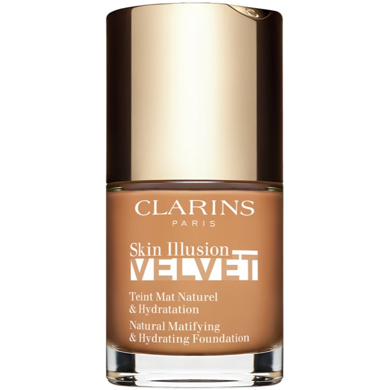 Clarins Skin Illusion Velvet течен фон дьо тен с матов завършек с подхранващ ефект цвят 113C 30 мл.