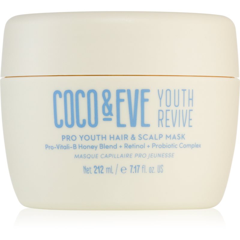 Coco & Eve Youth Revive Pro Youth Hair & Scalp Mask ревитализираща маска против признаците на стареене на косата 212 мл.