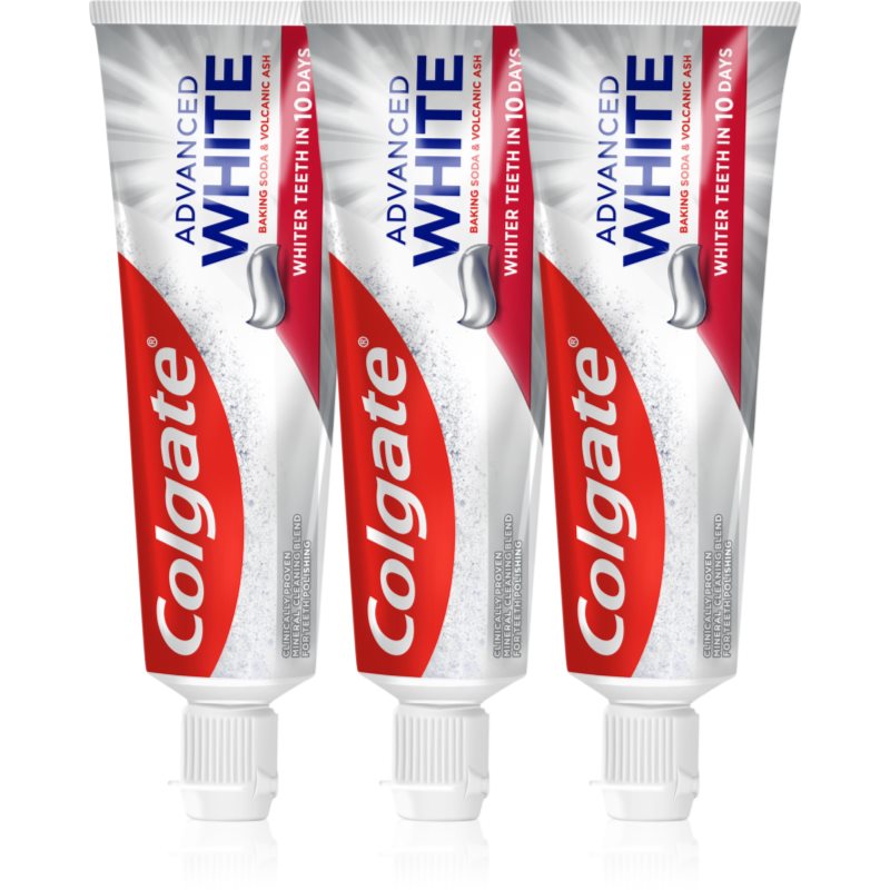 Colgate Advanced White Volcanic Ash and Baking Soda натурална паста за зъби 3x75 мл.