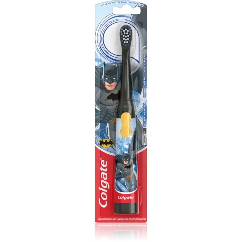 Colgate Kids Batman детска електрическа четка за зъби със сменяеми батерии много мека Silver 1 бр.