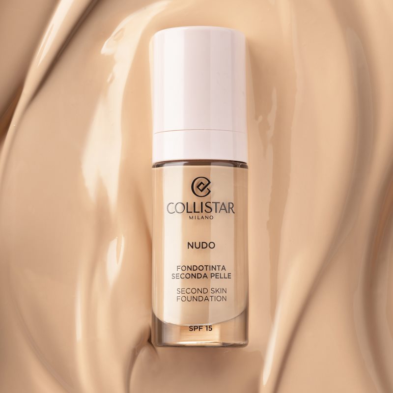Collistar NUDO Second Skin Foundation SPF 15 озаряващ хидратиращ фон дьо тен с изглаждащ ефект цвят 3N Naturale 30 мл. на ниска цена