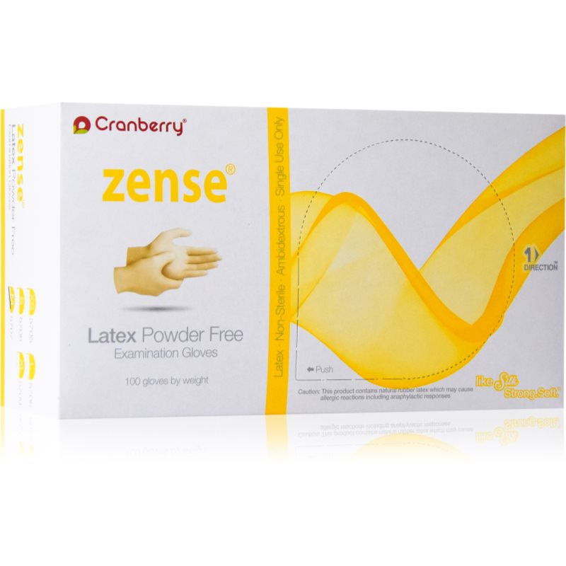 Cranberry Zense Natural латексови ръкавици без пудра размер S 50 бр.