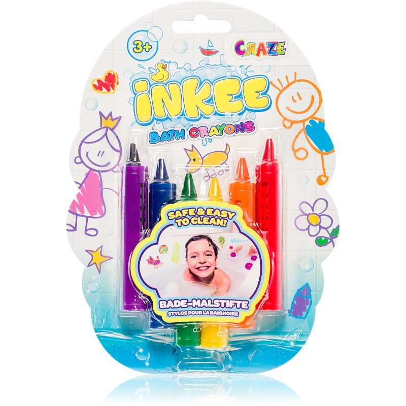 Craze INKEE Bath Crayons моливи за ваната 3+ 6 бр.