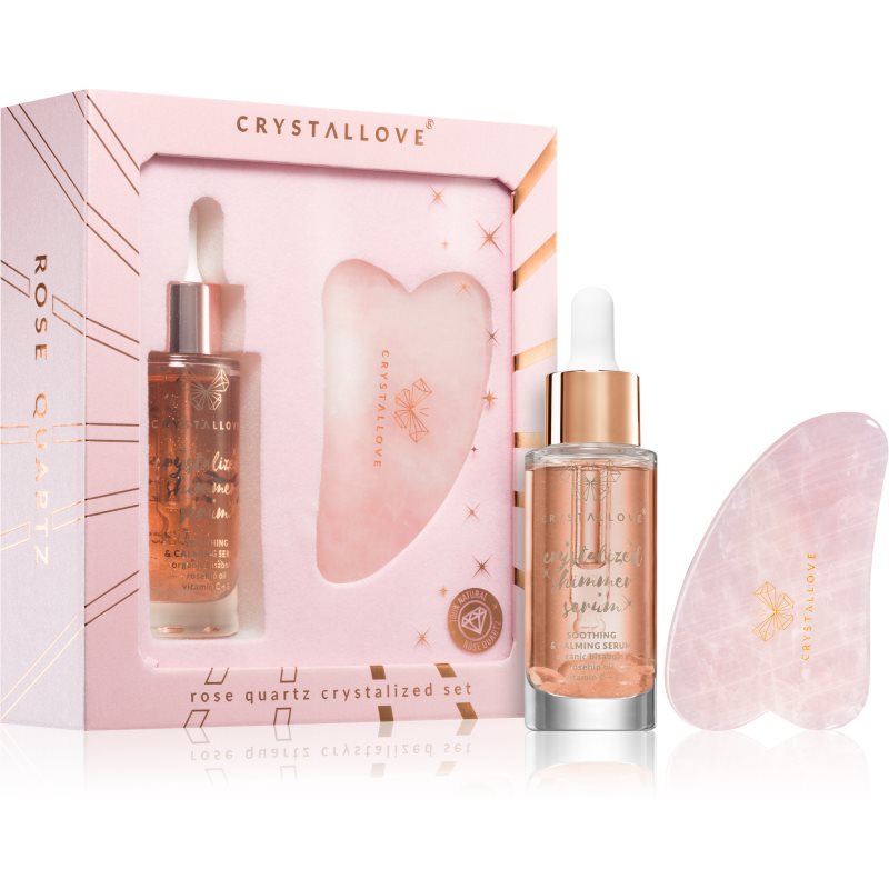 Crystallove Crystalized Rose Quartz Set комплект за грижа за лице на ниска цена