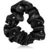 Crystallove Crystalized Silk Scrunchie копринен ластик за коса боя Black 1 бр.