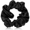 Crystallove Silk Scrunchie копринен ластик за коса Black 1 бр.