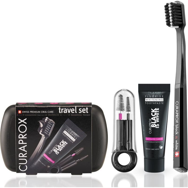 Curaprox Limited Edition Black is White комплект за пътуване за зъби
