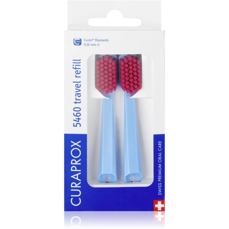 Curaprox Travel Set 2-pack комплект за пътуване резервни глави Blue 2 бр.