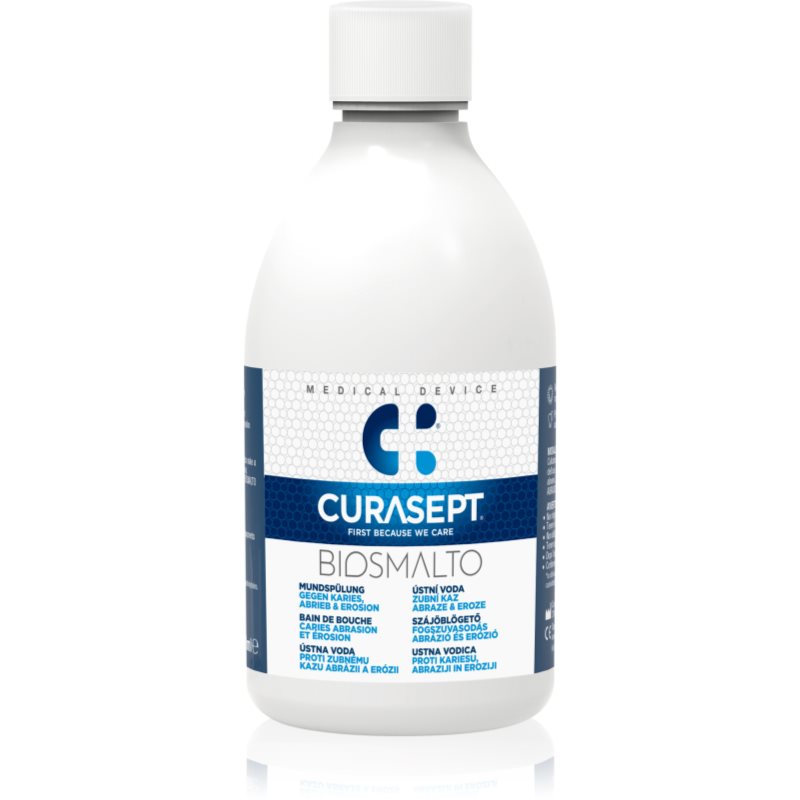 Curasept Biosmalto Caries Abrasion & Erosion вода за уста за подсилване и възстановяване на зъбния емайл 300 мл.