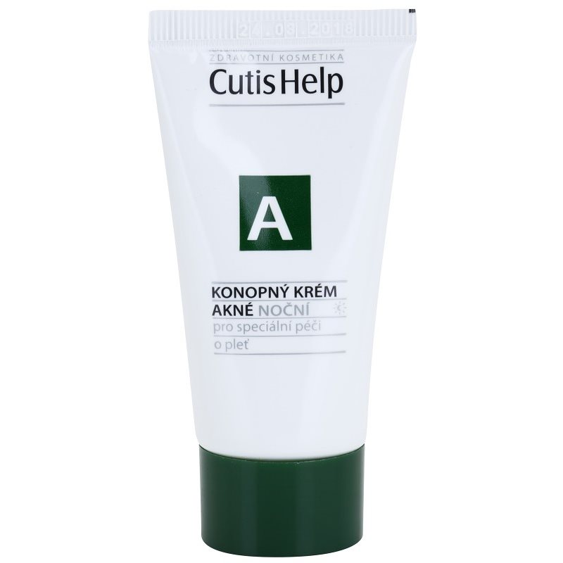 CutisHelp Health Care A - Acne конопен нощен крем за проблемна кожа