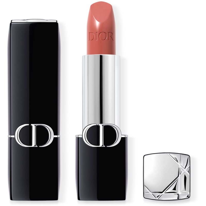 DIOR Rouge Dior дълготрайно червило сменяема цвят 100 Nude Look Satin 3