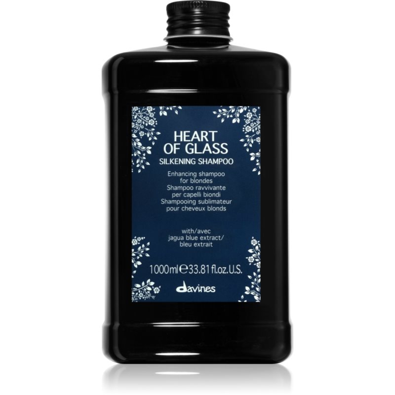 Davines Heart of Glass Silkening Shampoo нежен почистващ шампоан за руса коса 1000 мл.