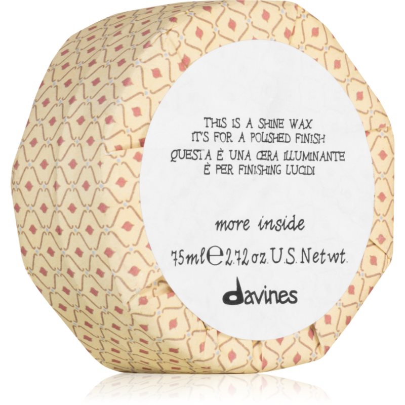 Davines More Inside Shine Wax восък за коса за блясък и мекота на косата 75 мл.