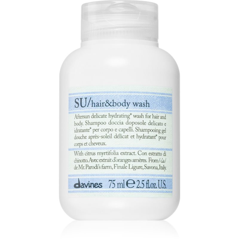 Davines SU Hair&Body Wash душ гел и шампоан 2 в 1 75 мл.