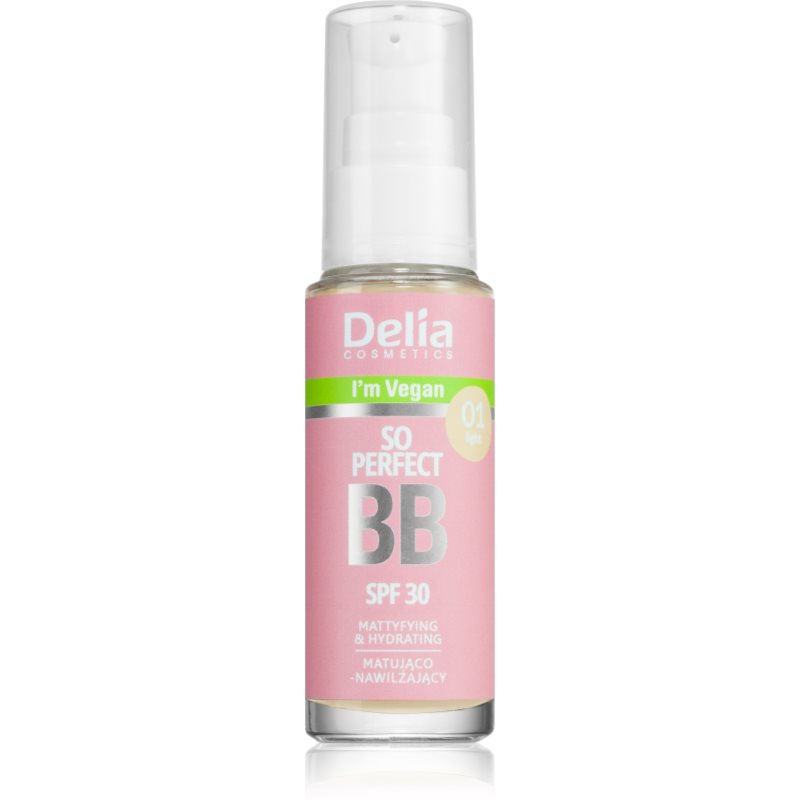 Delia Cosmetics BB So Perfect матиращ ВВ крем с хидратиращ ефект цвят 01 Light 30 мл.