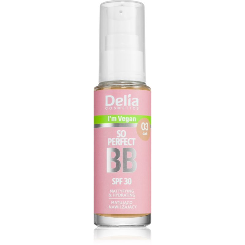 Delia Cosmetics BB So Perfect матиращ ВВ крем с хидратиращ ефект цвят 03 Dark 30 мл.