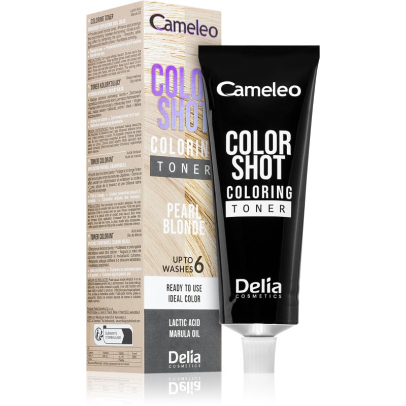 Delia Cosmetics Cameleo Color Shot цветен тонер За коса цвят PEARL BLONDE 60 мл.