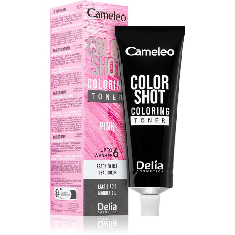 Delia Cosmetics Cameleo Color Shot цветен тонер За коса цвят PINK 60 мл.
