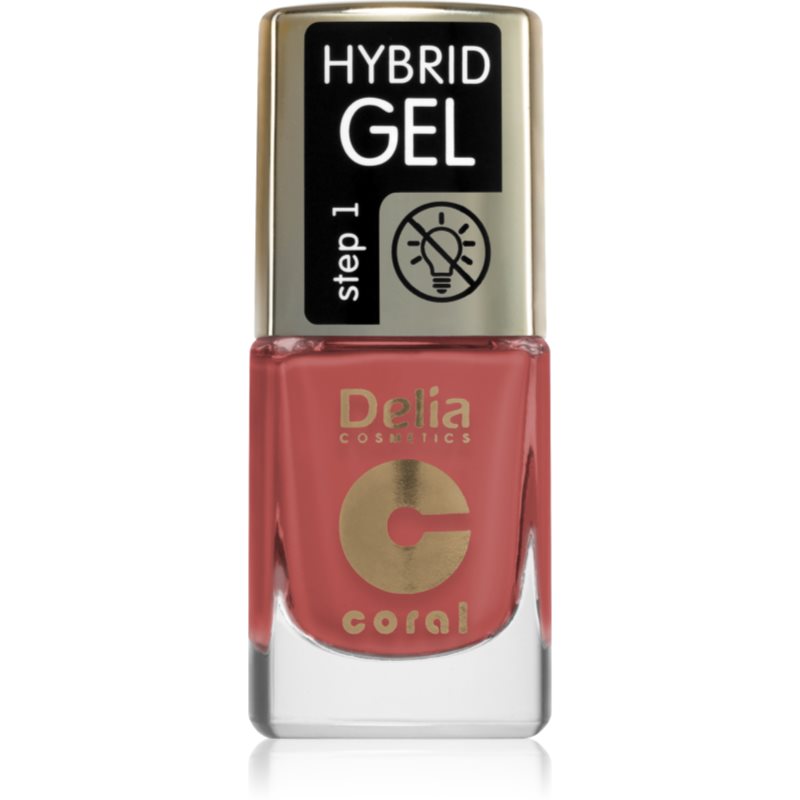 Delia Cosmetics Coral Hybrid Gel гел лак за нокти без използване на UV/LED лампа цвят 122 11 мл.