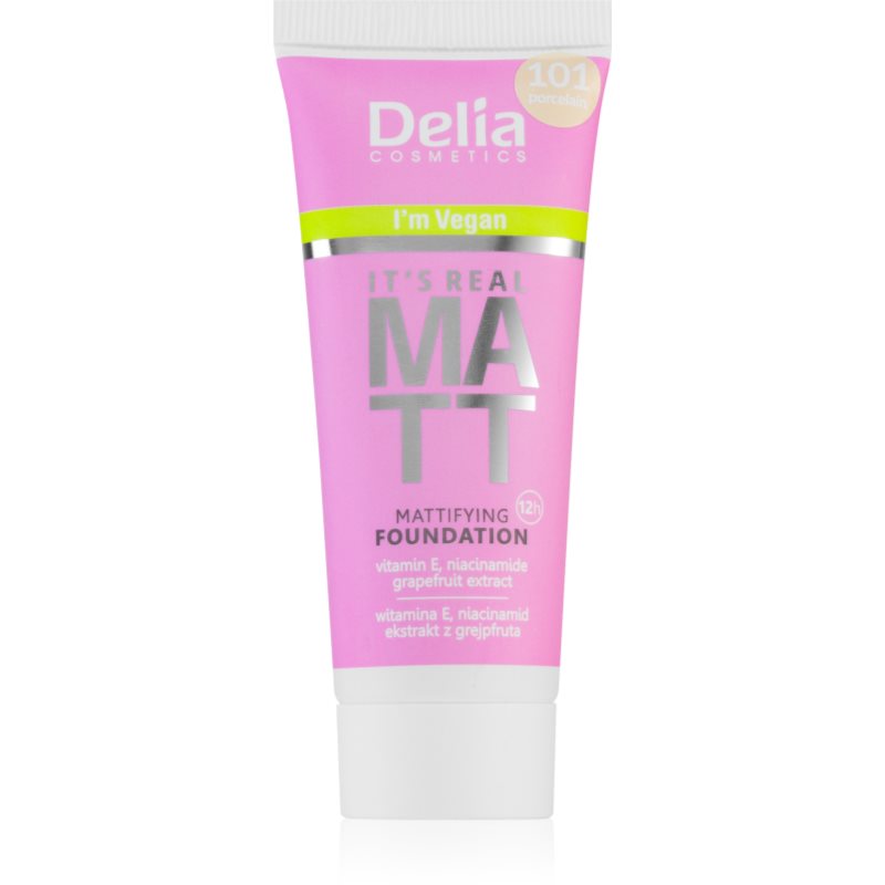 Delia Cosmetics It's Real Matt матиращ фон дьо тен цвят 104 Sand 30 мл.