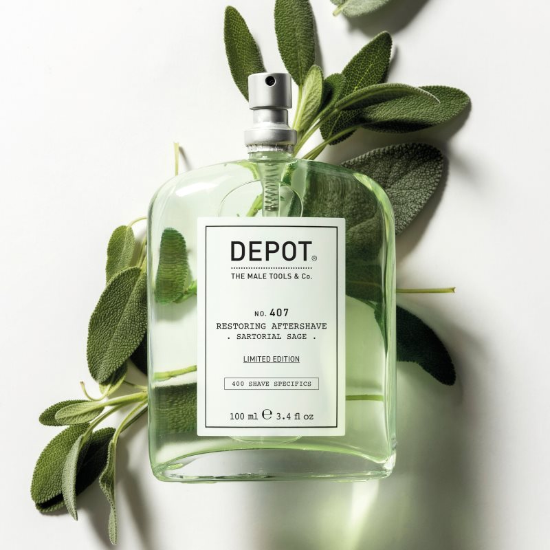 Depot No. 407 Restoring Aftershave освежаващ афтършейв Sartorial Sage 100 мл. на ниска цена