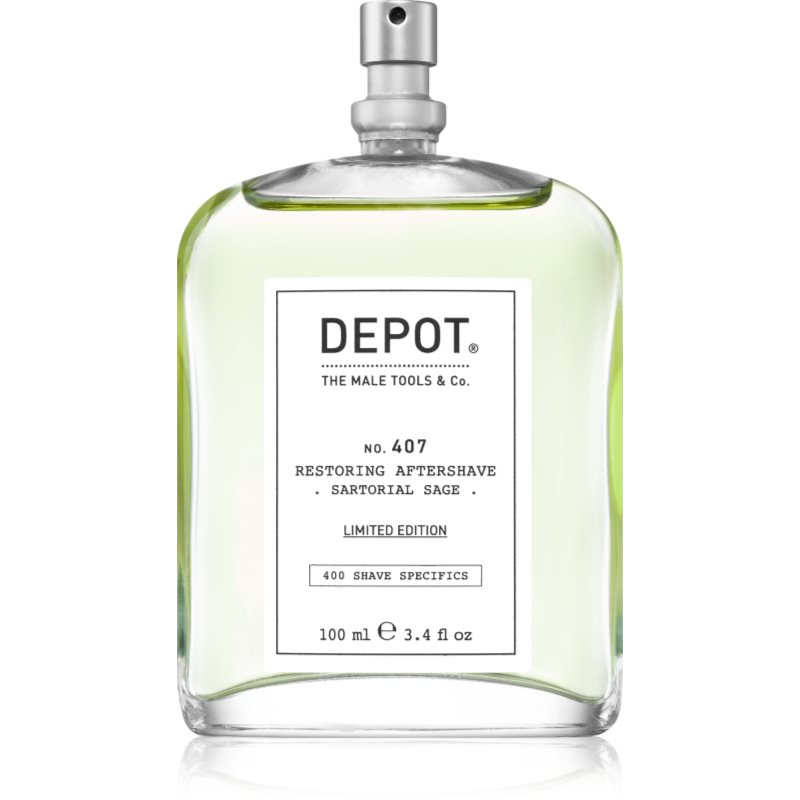 Depot No. 407 Restoring Aftershave освежаващ афтършейв Sartorial Sage 100 мл.