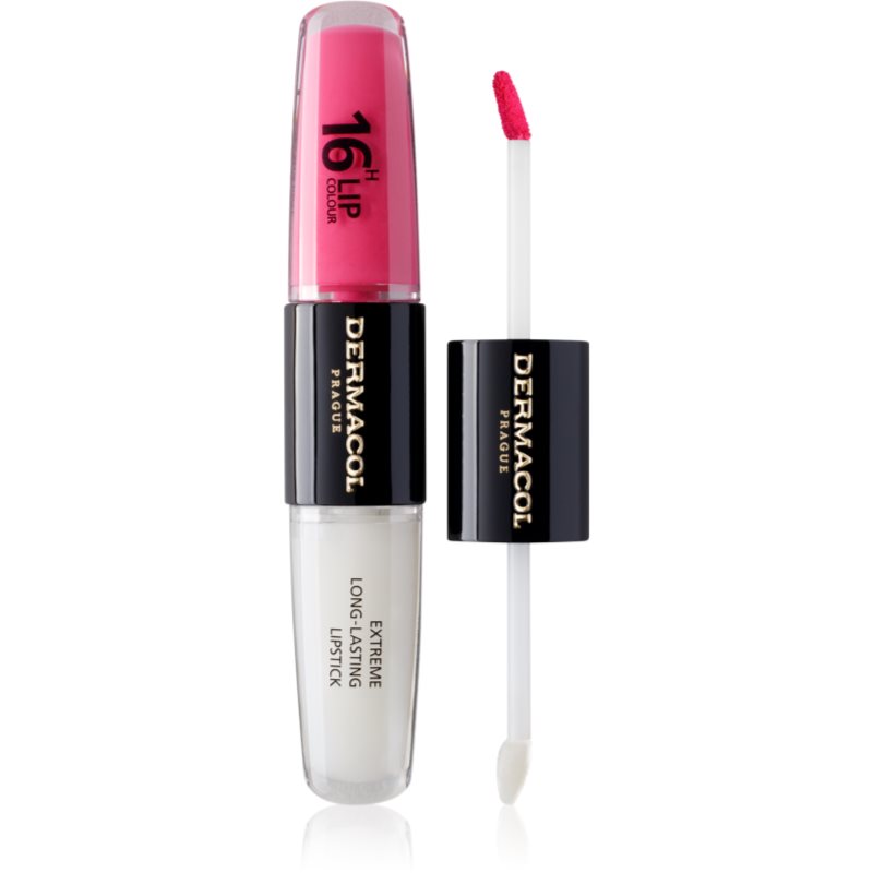 Dermacol 16H Lip Colour дълготрайно червило и гланц за устни цвят 18 Cotton Candy 2x4 мл.