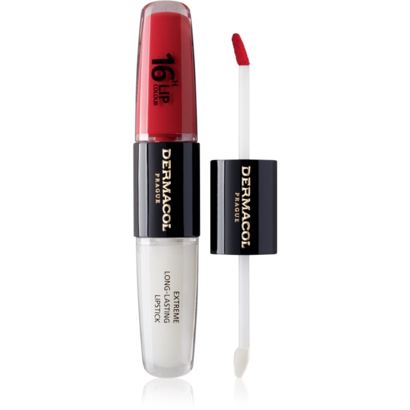 Dermacol 16H Lip Colour дълготрайно червило и гланц за устни цвят 36 Coral Sunset 2x4 мл.