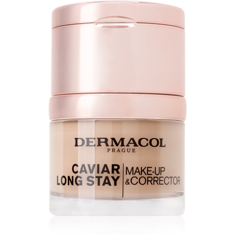 Dermacol Caviar Long Stay дълготраен фон дьо тен с екстракт от хайвер и коректор за несъвършенства цвят 4 Tan 30 мл.