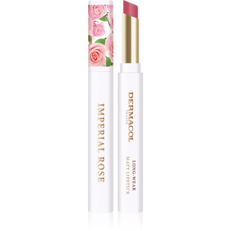 Dermacol Imperial Rose матиращо червило с аромат на рози цвят 02 1