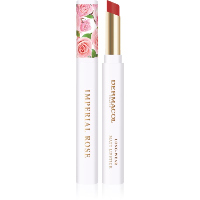 Dermacol Imperial Rose матиращо червило с аромат на рози цвят 04 1