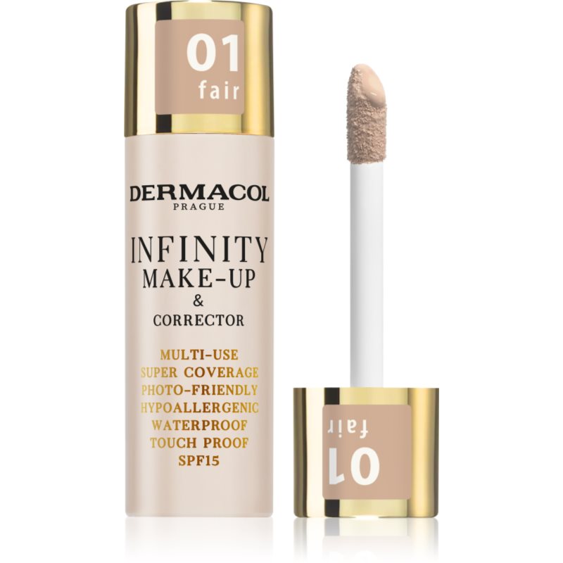 Dermacol Infinity високо покривен фон дьо тен SPF 15 цвят 01 Fair 20 гр.