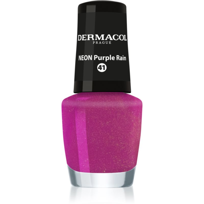 Dermacol Neon неонов лак за нокти цвят 41 Purple Rain 5 мл.