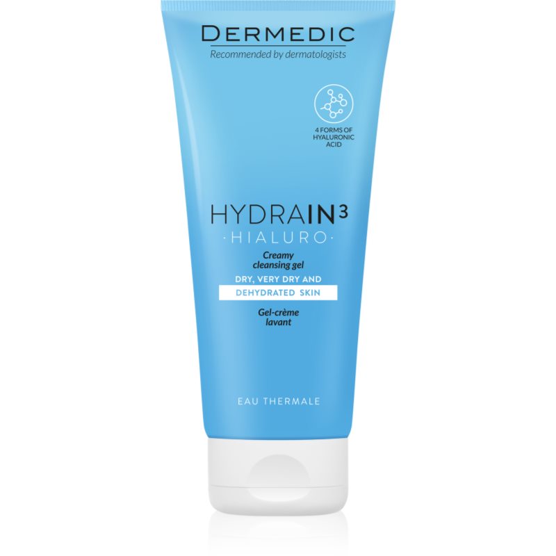 Dermedic Hydrain3 Hialuro почистващ гел-крем за дехидратирана суха кожа 200 мл.