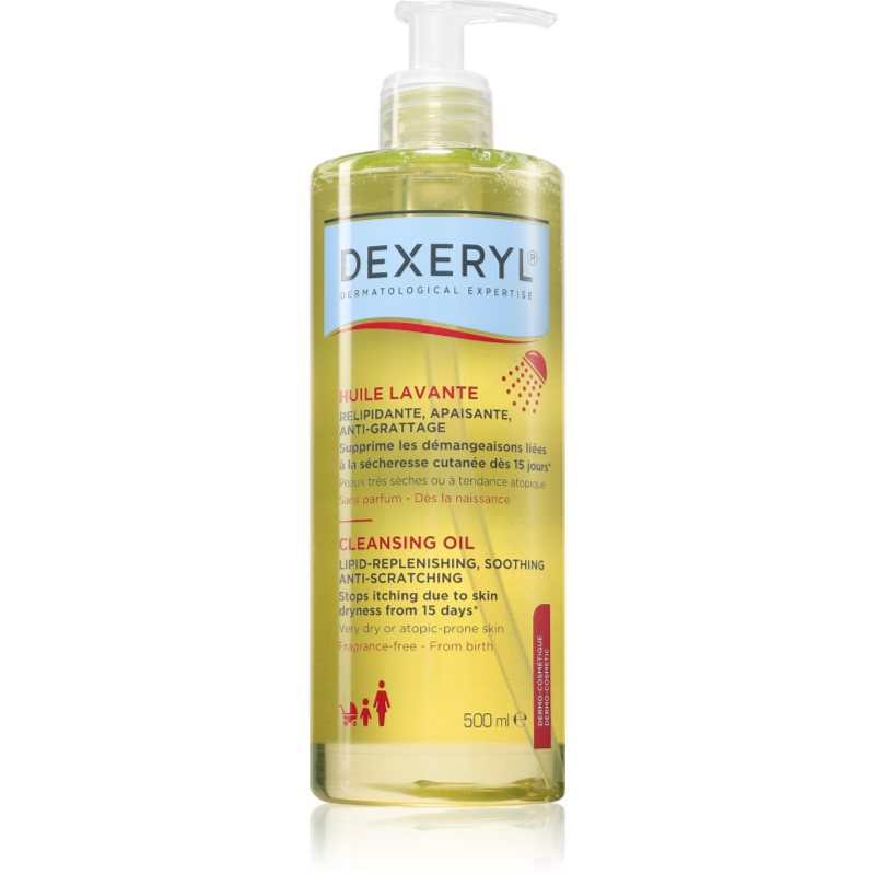 Dexeryl Cleansing oil нежно почистващо олио за много суха чуствителна и атопична кожа 500 мл.
