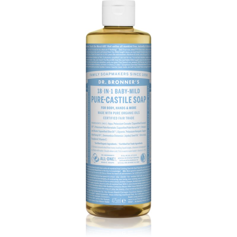 Dr. Bronner’s Baby-Mild течен универсален сапун без парфюм 475 мл.