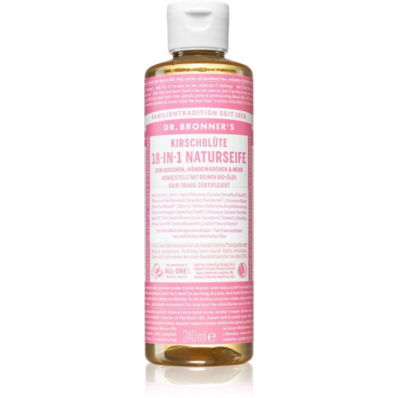 Dr. Bronner’s Cherry Blossom 18-in-1 Liquid Soap течен универсален сапун 240 мл. на ниска цена