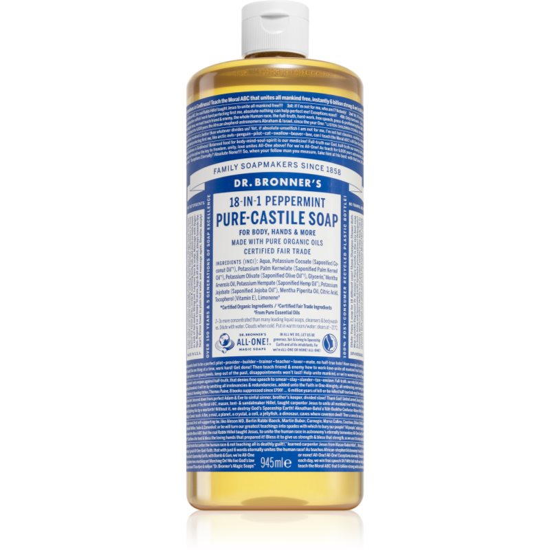 Dr. Bronner’s Peppermint течен универсален сапун 945 мл.