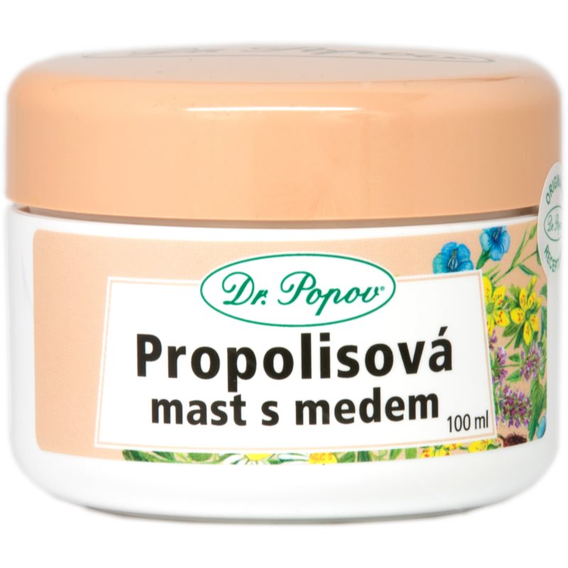 Dr. Popov Herbal ointments Propolis with honey мехлем за сърбяща и раздразнена кожа 100 мл.