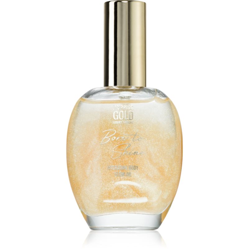 Dripping Gold Born To Shine блестящо масло за тяло цвят Golden 55 мл.
