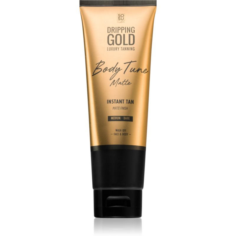 Dripping Gold Luxury Tanning Body Tune автобронзант - крем за лице и тяло с мигновен ефект Medium-Dark 125 мл.