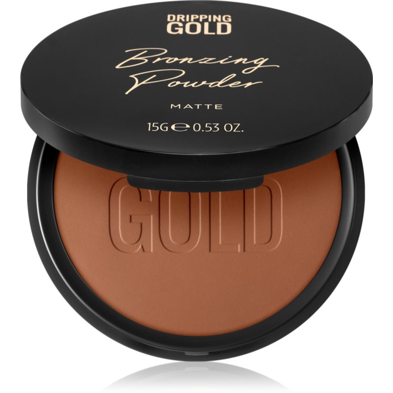 Dripping Gold Luxury Tanning Bronzing Powder компактна бронзираща пудра за тяло и лице цвят Matte 15 гр.