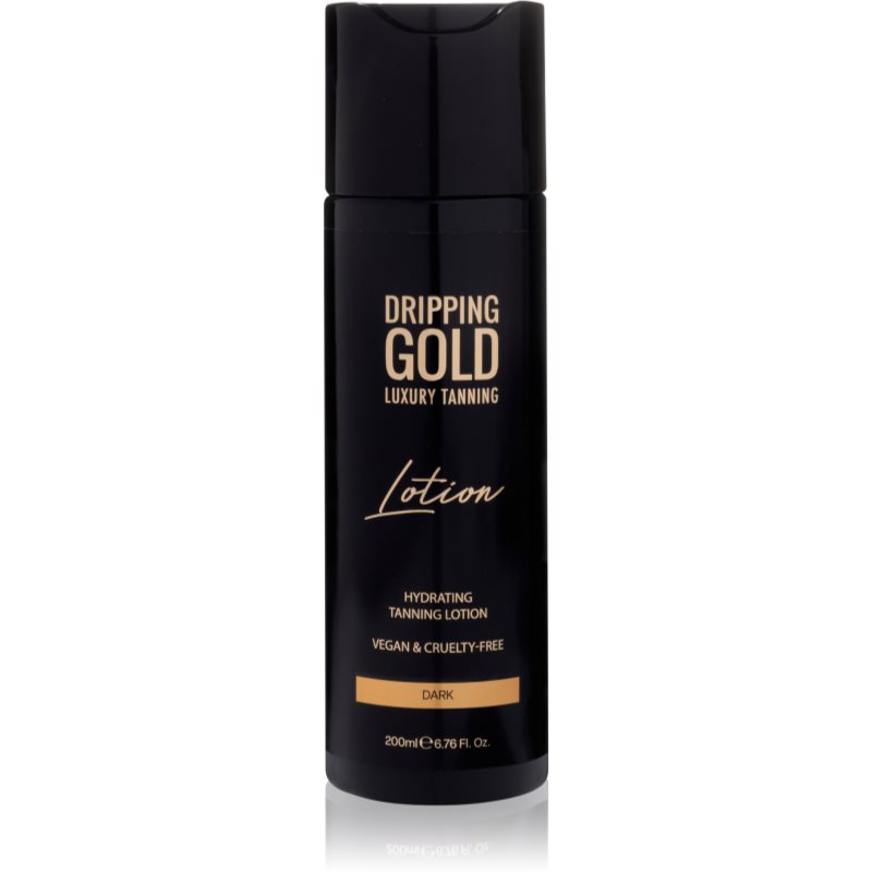 Dripping Gold Luxury Tanning Lotion хидратиращ бронзиращ лосион за интензивен загар цвят Dark 200 мл. на ниска цена