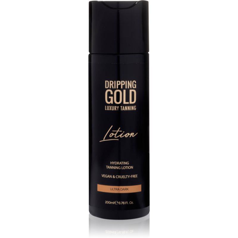 Dripping Gold Luxury Tanning Lotion хидратиращ бронзиращ лосион за интензивен загар цвят Ultra Dark 200 мл. на ниска цена