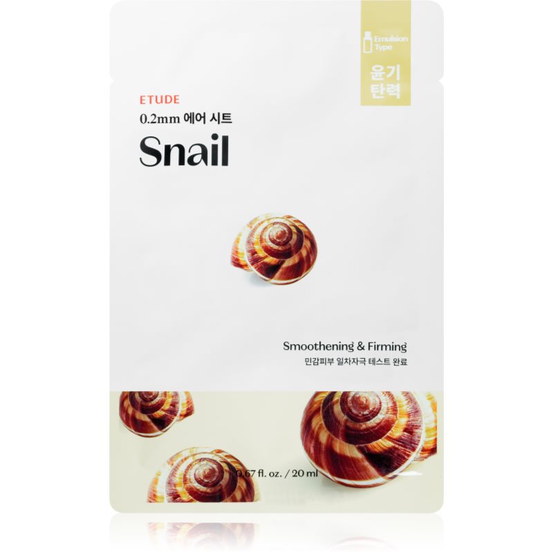 ETUDE 0.2 Therapy Air Mask Snail изгаждаща платнена маска с екстракт от охлюв 20 мл.