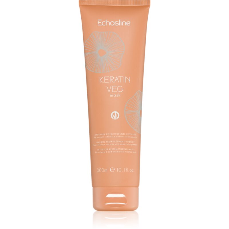 Echosline Keratin veg Mask интензивно подхранваща маска за суха и пореста коса с аминокиселини 300 мл.