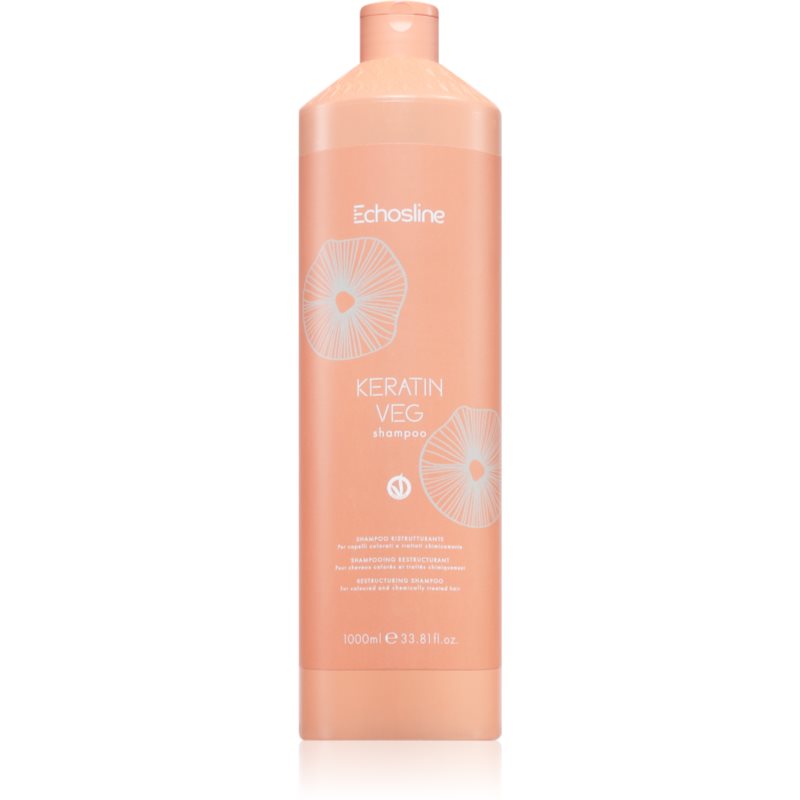 Echosline Keratin veg Shampoo подхранващ шампоан за възстановяване и подсилване на косата с аминокиселини 1000 мл.